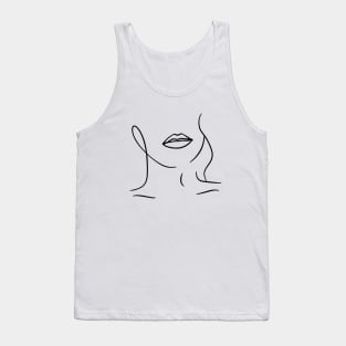 minimalist female line art Tank Top